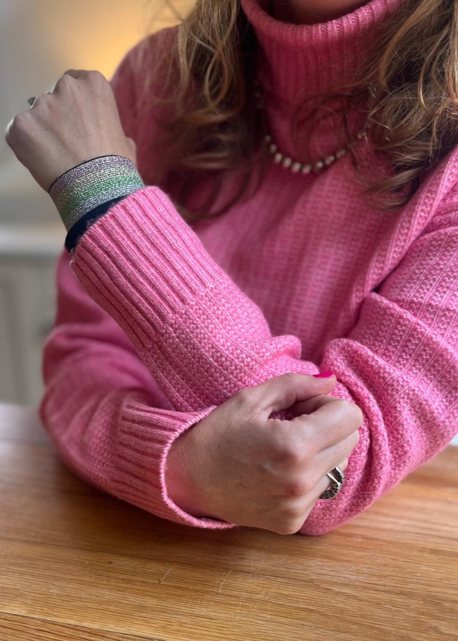 Navy pink gold green & silver sparkly cuffs