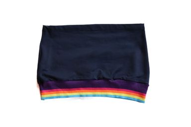 Navy & rainbow striped band